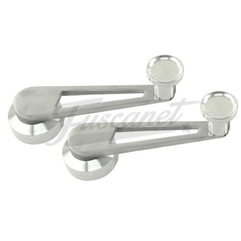 Manija alza cristal en aluminio pulido