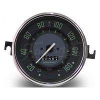 Velocímetro línea Volks 160 kmh 110mm verde 
