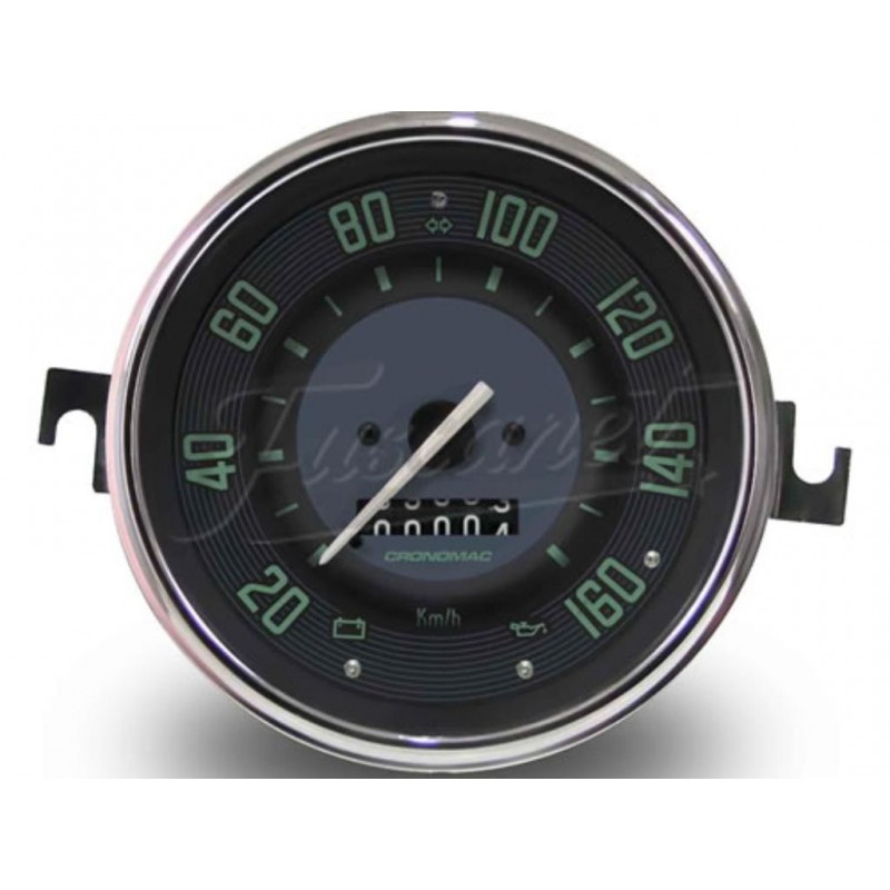 Velocímetro línea Volks 160 kmh 110mm verde 
