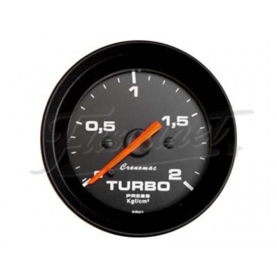 Manómetro  turbo 2kg mecánico Street negro