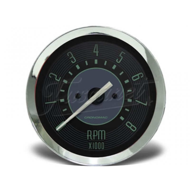 Tacómetro línea Volks 52mm 8k RPM verde