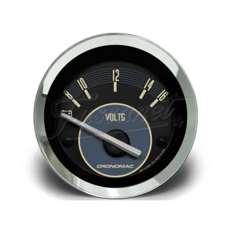Voltímetro línea Volks 52mm beige