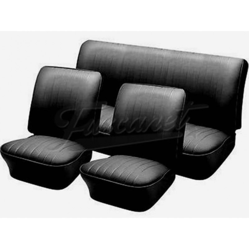 Tapizado de asientos Negro Fusca 1965-67 TMI