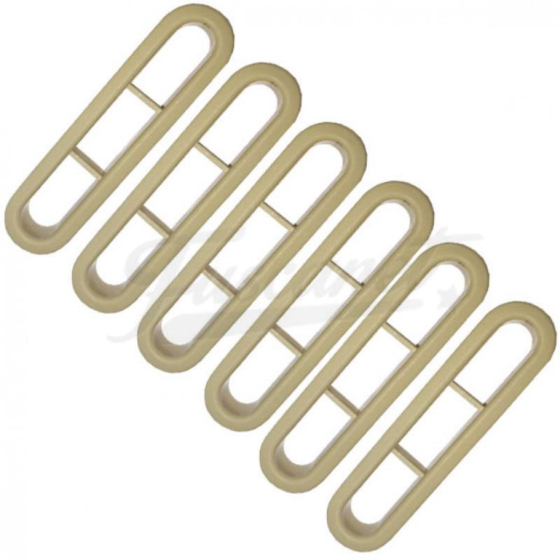 Rejilla ventilacion trasera salida aire fusca jgo 6 pcs marfil