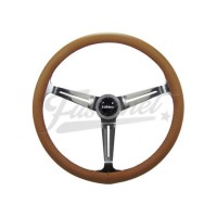 Volante Boxer 6 Tornillos VW Fusca Beige Inox 400mm 