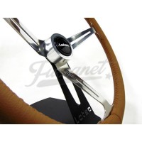 Volante Boxer 6 Tornillos VW Fusca Beige Inox 400mm 