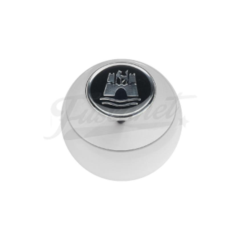 Pomo palanca lujo emblema wolfsburg blanco 54mm