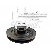 Polea cigueñal en chapa sin fin sobre medida 1mm (50.90mm)