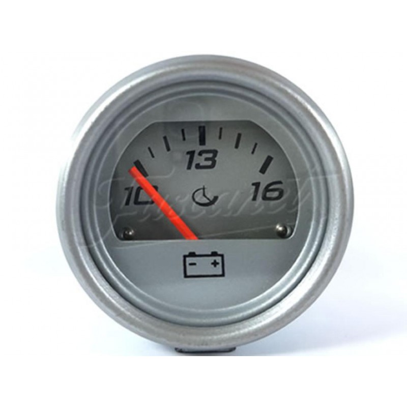 Voltímetro deportivo gris 52mm 12v