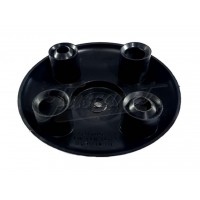 Taza plástica negra Llanta Rueda 4 tornillos